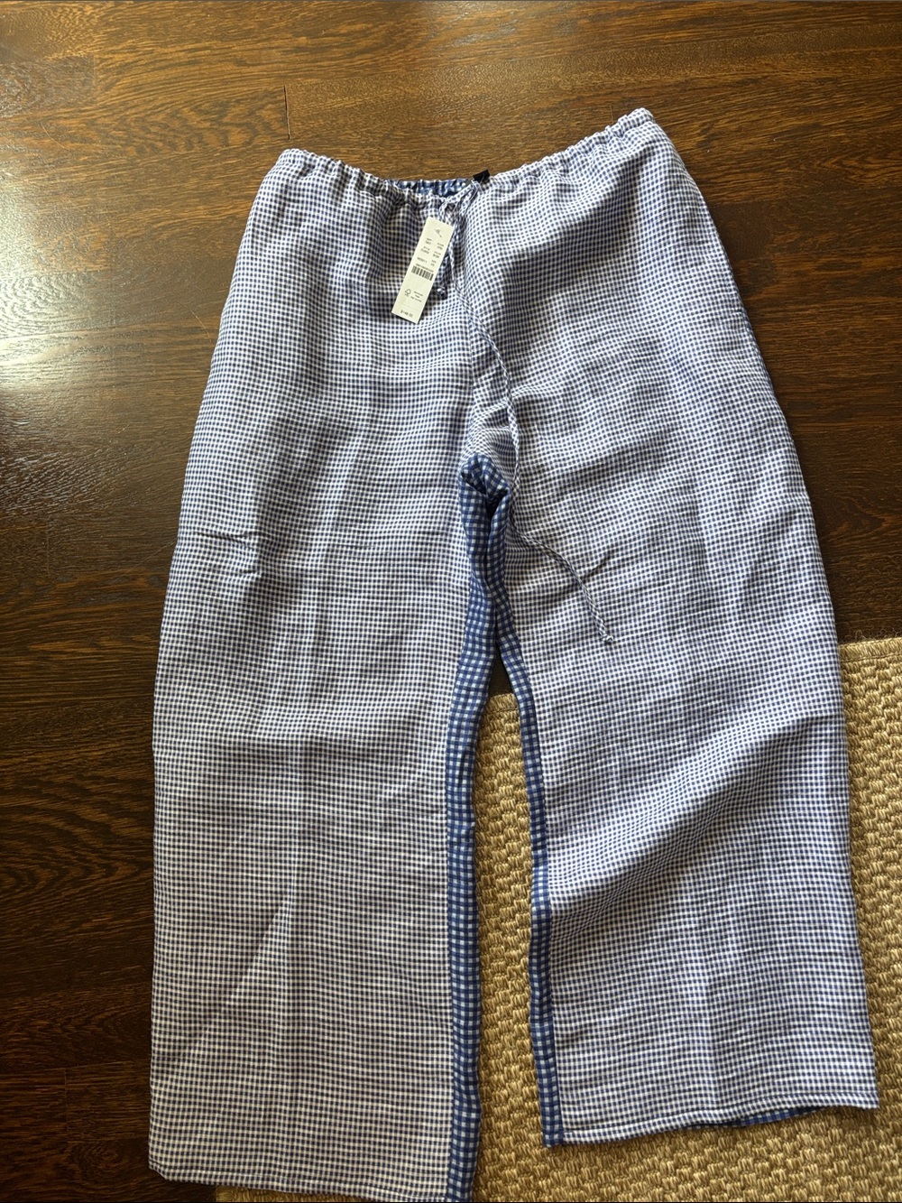 NWT XS JCrew Gingham Luna pants - Picture 8 of 8